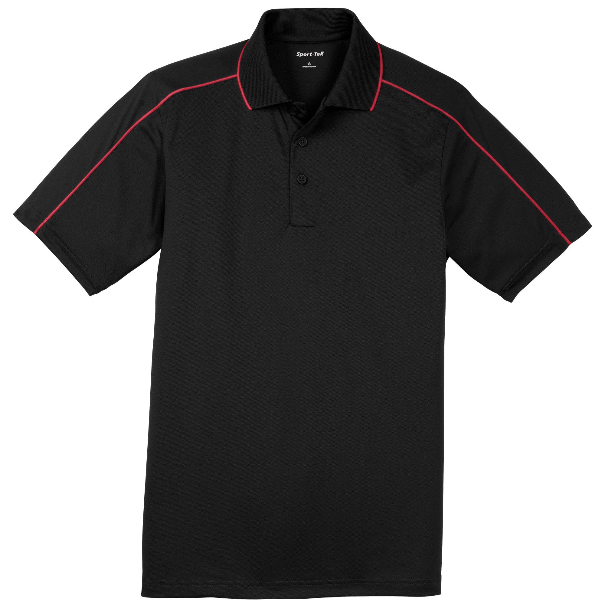 black and red polo